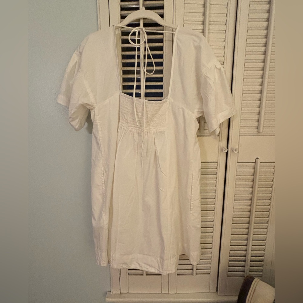 Free People White Smocked Dress, SZ M - Picture 3 of 4